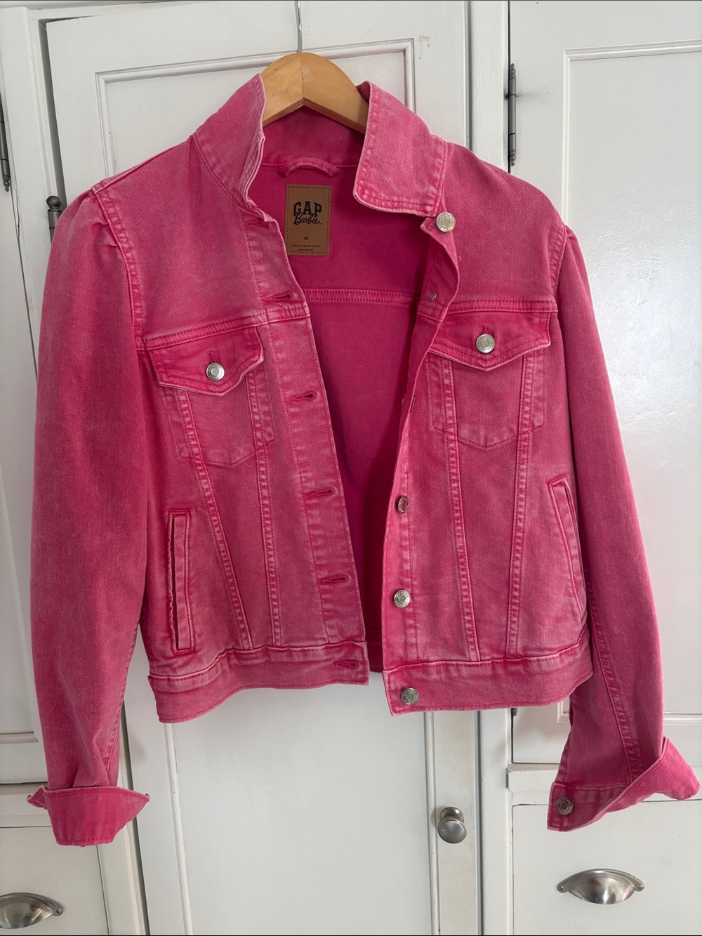 GAP Hot Pink Denim Trucker Jacket